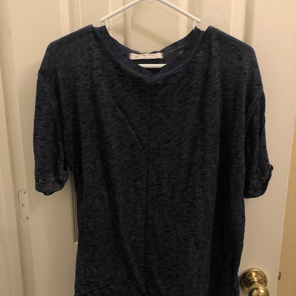 FREE PEOPLE NAVY TEE